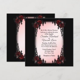 Französische Quarter Goth Hochzeit Einladung