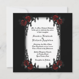 Französische Quarter Goth Thema Hochzeit Einladung