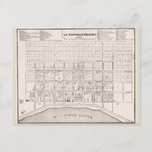 Französische Quarter MAP 1735 Postkarte