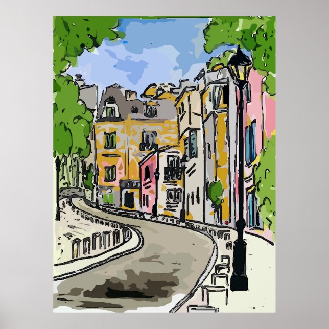 Französische Quarterstraße Poster (Vorne)