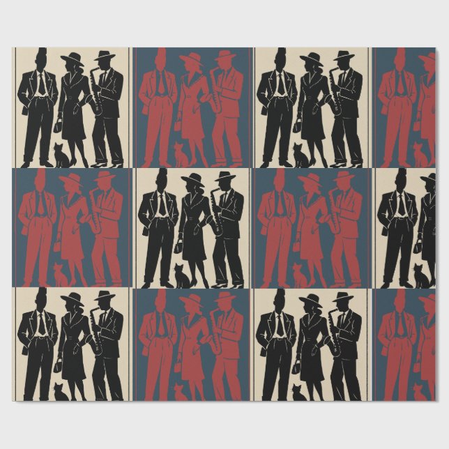 Französische Rebelle Geschenkpapier (Flach)