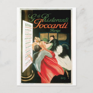 Französische Restaurants Vintage Küche Postkarte