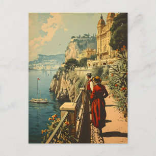 Französische Riviera Promenade: Vintage Postkarte