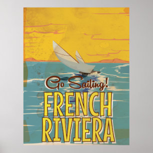 Französische Riviera Vintage-Reiseposter Poster