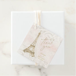 Französische Romantik Hochzeit Danke Blush ID870 Geschenkanhänger