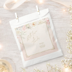 Französische Romantik Hochzeitflorrahmen Blush ID8 Geschenktütchen