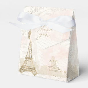 Französische romantische Hochzeits-Dankeschön-Rosé Geschenkschachtel