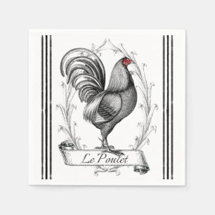 Französische Rooster Le Poulet Serviette