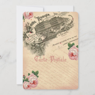 Französische Rose - Einladungskarte Einladung