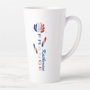 Französische Rosenflagge Personalisiert Milchtasse