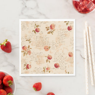 Französische rote Äpfel Serviette