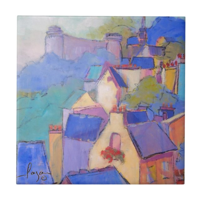 Französische Schloss-Kunst-Fliese Fliese (Vorderseite)