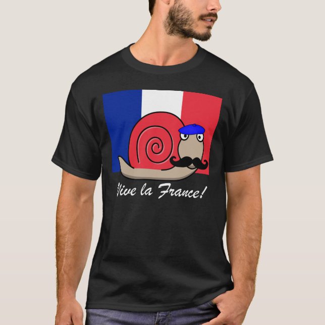 Französische Schnecke am Bastille Day T-Shirt (Vorderseite)