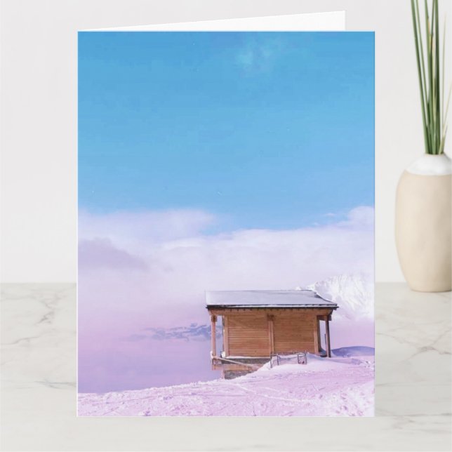 Französische Schneehütte Karte (Vorderseite)