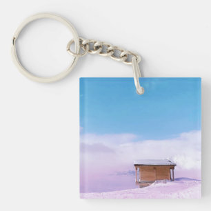 Französische Schneehütte Schlüsselanhänger