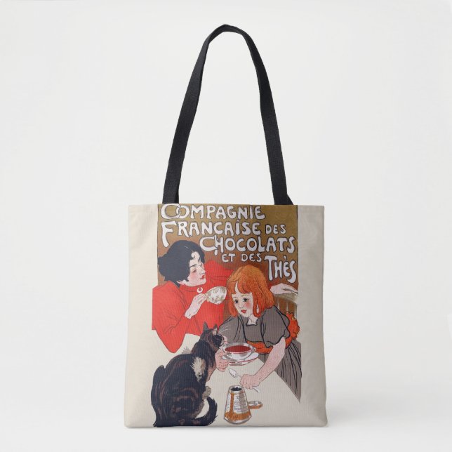 Französische Schokoladenparty Steinlen-Kunst (Vorderseite)
