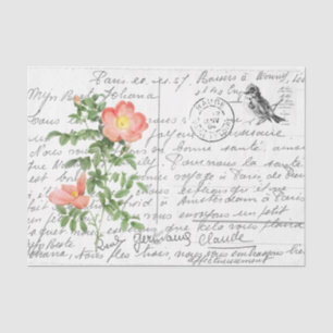 Französische Schreibschrift Vintage Briar Rose Vog Seidenpapier