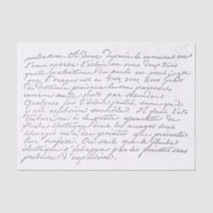 Französische Schrift Vintage Grau Decoupage Seidenpapier