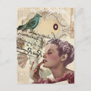 Französische Schriften mädchenhaft Glamour paris m Postkarte