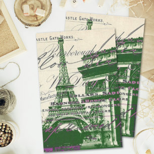 Französische Schriften Paris eiffel Turm Bogen Tri Seidenpapier