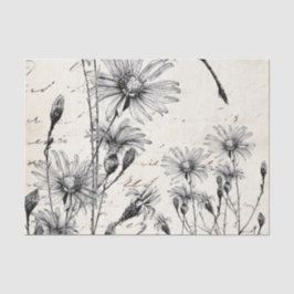 Französische Script-Wildblume Dragonfly Decoupage  Seidenpapier