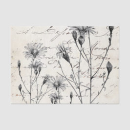 Französische Script-Wildblume Dragonfly Decoupage  Seidenpapier