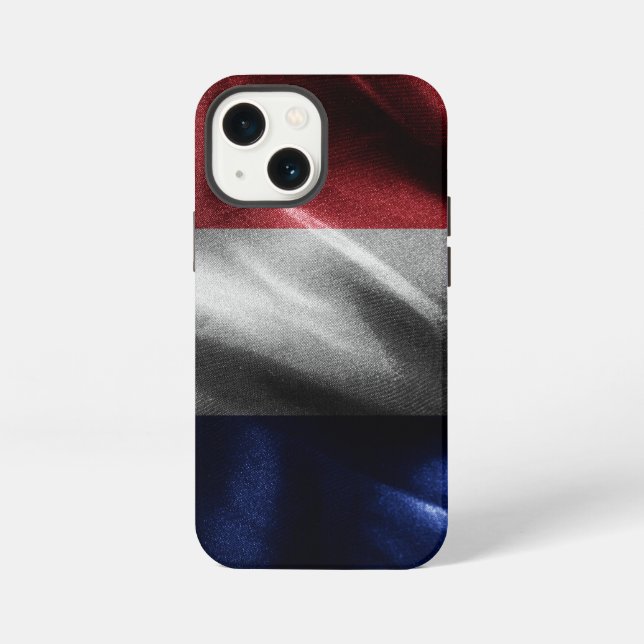 französische Seidenflagge iPhone Hülle (Rückseite)