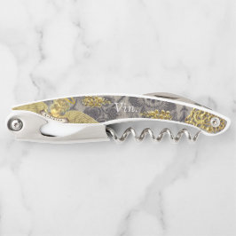 Französische Speisekarte "Vin" Elegant Corkschraub Kellnermesser