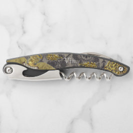 Französische Speisekarte "Vin" Elegant Corkschraub Kellnermesser