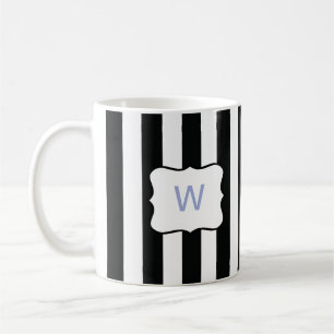 Französische Streifen in Schwarz Tasse