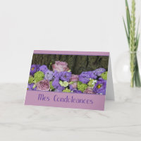 Französische Sympathie-Karte, Mes Condoleances