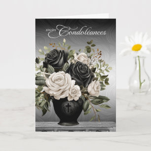 Französische Sympathie-Vase mit schwarzen und weiß Karte