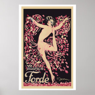 Französische Tänzerin Marion Forde Vintage Poster