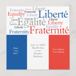 Französische Themenpartei mit französischer Flagge Einladung