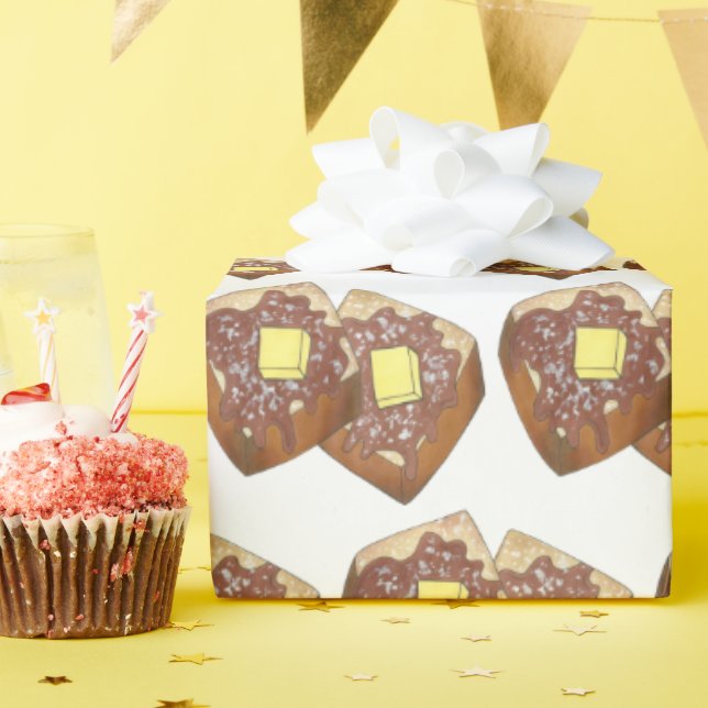 Französische Toast Butter und Syrup Diner Frühstüc Geschenkpapier (Geburtstagsparty)