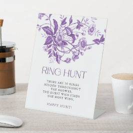 Französische Toile-Brautparty-Ringjagd Sockelschild