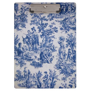 Französische Toile de Jouy blau-weiß elegant Klemmbrett