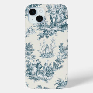 Französische Toile de Jouy in sagem Grün elegant Case-Mate iPhone Hülle