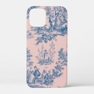 Französische Toile de Jouy rosa und weiß elegant Case-Mate iPhone Hülle