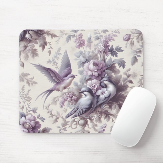 Französische Toile Fleurie Birds Mousepad (Mit Mouse)
