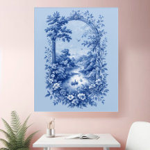 Französische Toile-Landschaft Acryl-Wandkunst Vint