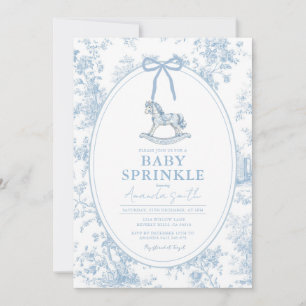 Französische Toile Schaukelpferd Baby Shower Einladung