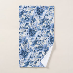 Französische Toile & Toile de Jouy. Blau. Handtuch