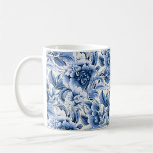 Französische Toile & Toile de Jouy. Blau. Tasse