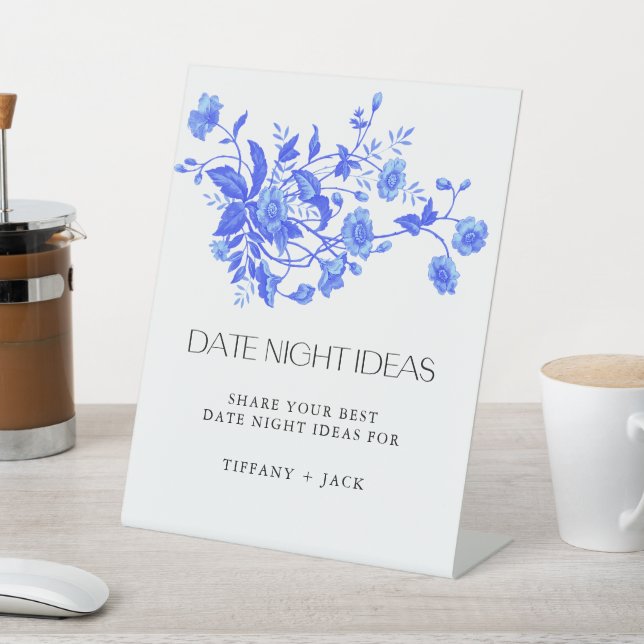 Französische Toilflora Brautparty Sockelschild (In SItu)