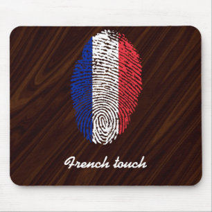 Französische Touchfingerabdruckflagge Mousepad