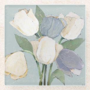 Französische Tulpen Glasuntersetzer