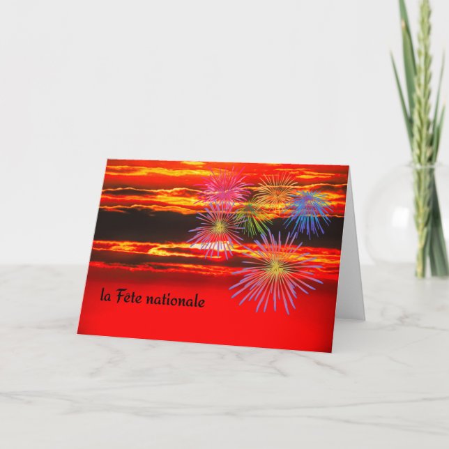 Französische Version des Nationalfeiertags Karte (Vorderseite)