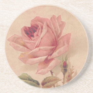 Französische viktorianische rosa Rose Untersetzer