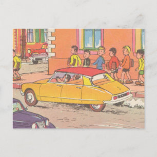 Französische Vintage Automobilkunst Postkarte